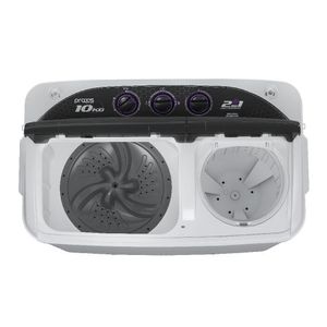 Máquina De Lavar Twin Tub Praxis 10kg 2 Em 1 Lava E Centrifuga Branca 220V