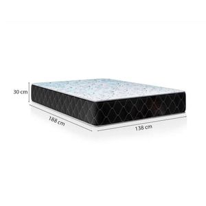 Cama Box Baú Casal Sintético Preto Com Colchão Espuma D33 Marrocos 30cm