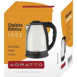 Chaleira Elétrica Agratto Ce02 Prata Em Aço Inox 220V