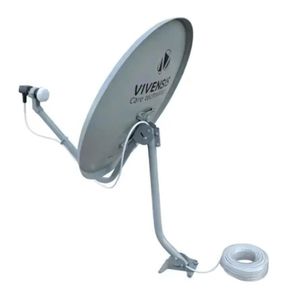 Kit Antena Parabolica 60cm Vivensis Com Cabo E Lnbf