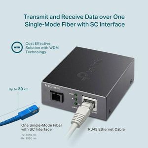 Conversor Midia Wdm Gigabit Tl-fc311b-20 Smb