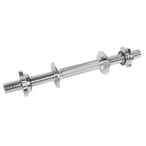 Barra Halter Para Anilha Lion Maciça Cromada 40cm Rosca Rápida