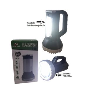 Lanterna Holofote Mesa Bancada 2 Em 1 Duplo Led Camping Pesca Luz De Emergencia Recarregavel Bivolt