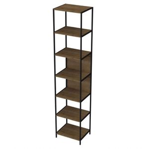Estante Livreiro Multiuso Steel Quadra 27808 6 Prateleiras Vermont/preto