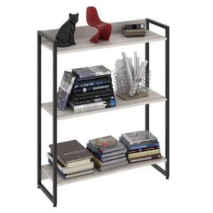 Estante Livreiro Multiuso Dynamica Industrial 80cm 3 Prateleiras C08 Snow