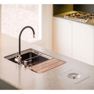 Lixeira De Embutir Em Aço Inox Escovado C/Balde Plástico 6L