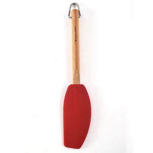 ESPÁTULA KITCHENAID BATEDORA DE MADEIRA E SILICONE VERMELHO KQR732OHERE