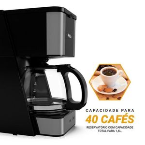 Cafeteira Philco 40 Cafezinhos 1,6 Litros PCF40A 950W Preto 220V