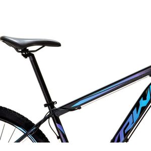 Bicicleta Aro 29 Krw Alumínio 27 Vel Freio Hidráulico Suspensão Com Trava S9 19 Preto-Azul E Roxo