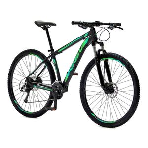 Bicicleta Aro 29 Krw Alumínio 27 Vel Freio Hidráulico Suspensão Com Trava S9 17 Preto-Verde