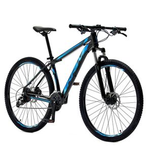 Bicicleta Aro 29 Krw Alumínio 27 Vel Freio Hidráulico Suspensão Com Trava S9 21 Preto-Azul