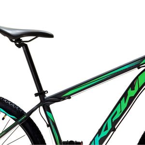 Bicicleta Aro 29 Krw Alumínio 27 Vel Freio Hidráulico Suspensão Com Trava S9 15.5 Preto-Verde