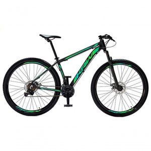 Bicicleta Aro 29 Krw Alumínio Shimano 21 Vel Freio A Disco Suspensão S6 19 Preto-Verde