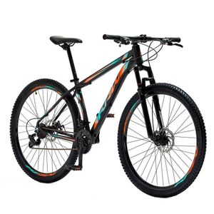 Bicicleta Aro 29 Krw Alumínio Shimano 21 Vel Freio A Disco Suspensão S6 21 Preto-Azul E Laranja