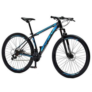 Bicicleta Aro 29 Krw Alumínio Shimano 21 Vel Freio A Disco Suspensão Mountain Bike S6 21 Preto-Azul