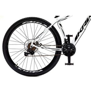 Bicicleta Aro 29 Krw Alumínio Shimano 24 Vel Freio A Disco Suspensão S4 15.5 Branco-Preto