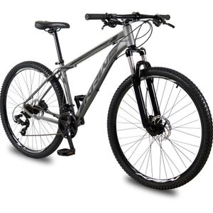 Bicicleta Aro 29 Krw Alumínio 24 Vel Freio Hidráulico Suspensão Dianteira S2 15.5 Grafite-Preto