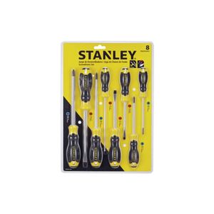 Chave Fenda Emborrachado Stanley Jg 08Pcs Blister