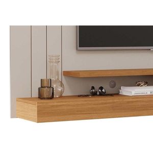 Painel Quarto P- Tv Até 50 Pol Valência Plus C- Prateleira E Nichos 160x135cm Off White-nature - Permóbili