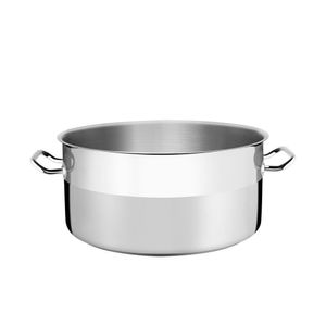 Caçarola Rasa Tramontina Professional Em Aço Inox Com Fundo Triplo Sem Tampa 30 Cm