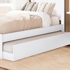 Cama Auxiliar Solteiro Barcelona Branco Tebar Branco