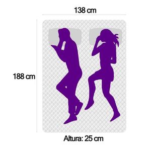 Cama Box Casal Sintético + Colchão De Molas Ensacadas Portobel Ipanema 138x188x65cm Cinza
