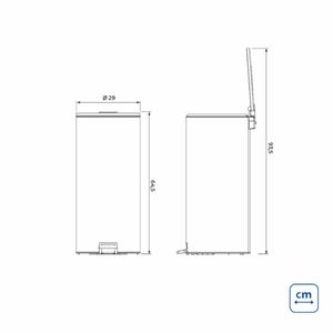Lixeira com Pedal Tramontina Loop Aço Inox Polido 30 Litros