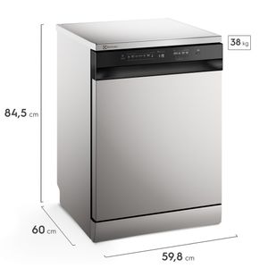 Lava-Louça Electrolux 14 Serviços Inox com Programa Lava & Seca 50 min LS14E