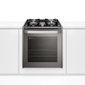 Fogão Electrolux de Embutir 4 Bocas Experience com Mesa de Vidro Grill e VaporBake Cinza FE4EC - 127V (Avariado)