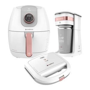 Kit Cadence Dream Rosé Gold Fritadeira Cafeteira Sanduicheira 127V