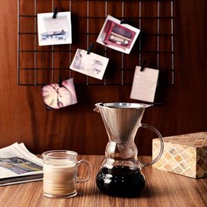 Cafeteira De Vidro Com Coador Em Aço Inox 500 Ml Lyor