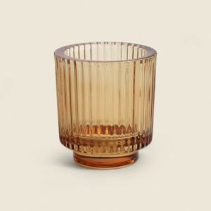 Porta Vela Ginger Vidro Laranja - A\CASA