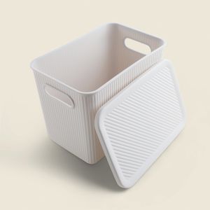 Caixa Organizadora Canel Cinza 29X22CM - A\CASA