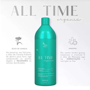 Kit 2 Escovas Progressivas Zap All Time Orgânica + 2 Shampoos Detox 1 Litro
