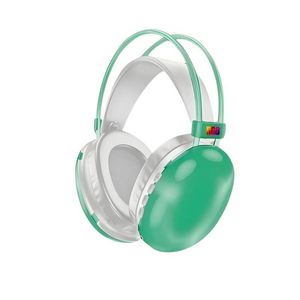 Fone de Ouvido Verde Sem Fio Bluetooth LED RGB Recarregável