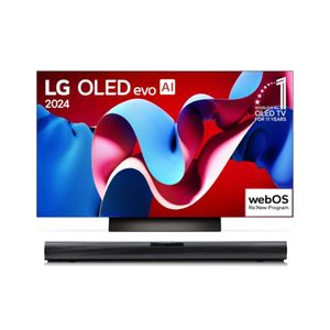 Compre Smart TV LG 65" 4K OLED evo AI e Ganhe SoundBar LG Bluetooth Preto SQC1