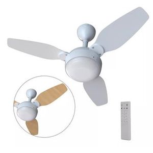 Ventilador De Teto Legacy Branco E Pinus Inverter - Ventisol Bivolt