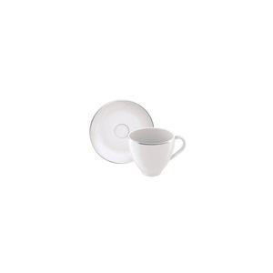 Conjunto Xícara E Pires De Café Tramontina Atena Em Porcelana, 100ml Tramontina