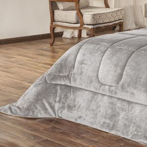 Coberdrom Casal King Sherpa Pele De Carneiro Everest 01 Peça - Cinza