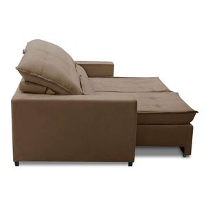 Sofa Retratil Reclinavel 2 Lugares 2,00m Atlantis Veludo Capuccino Lansofbr