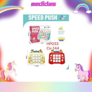 Pop It Speed Push Eletrônico Game Console Crianças Brinquedos Adulto Fidget Alívio Do Estresse Interativos vermelho
