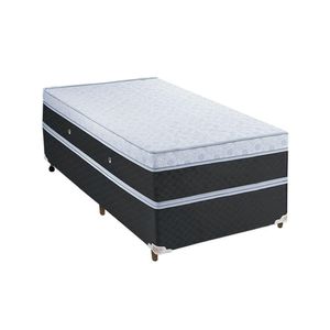 Base E Colchao Solteiro Pacific Firme Molas Ensacadas 1,88 X 0,88 X 0,74 Branco - Cinza