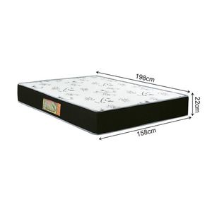 Colchao Queen Agflex Dupla - Face Espuma D28 - 65 1,98 X 1,58 X 0,22 Branco E Preto
