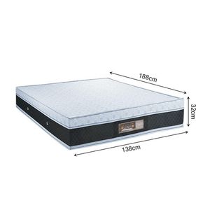 Colchão Casal Pacific Firme Molas Ensacadas 1,88x1,38x0,32 Branco E Cinza