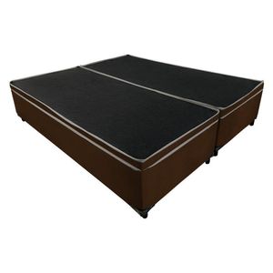 Base Cama Bau Articulado Queen 1,98x1,58x0,40 Suede E Marrom