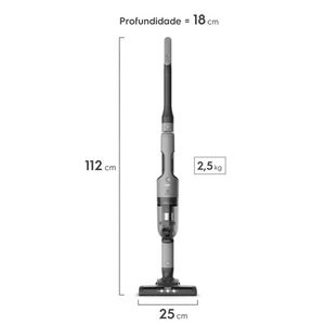 Aspirador de Pó Vertical Sem Fio Electrolux Ergorápido 2 em 1 Cinza ERG018 Bivolt