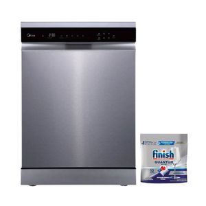 Compre Lava-Louças Midea 14S Inox MDWEF14 e Ganhe Detergente para Lava-Louça Finish Powerball Quantum