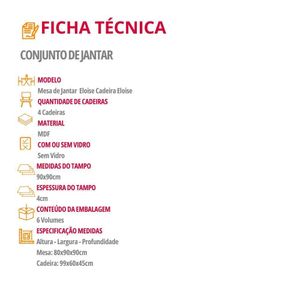 Mesa De Jantar Eloise Canto Copo 4 Cadeiras Moderna Mobília Veludo Marrom/naturalle