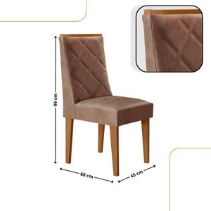 Mesa De Jantar Eloise Canto Copo 4 Cadeiras Isadora Moderna Tork/naturale