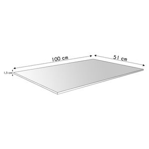 Tampo Para Balcão De Cozinha 100cm Mdp Amêndoa - Ajl Móveis
